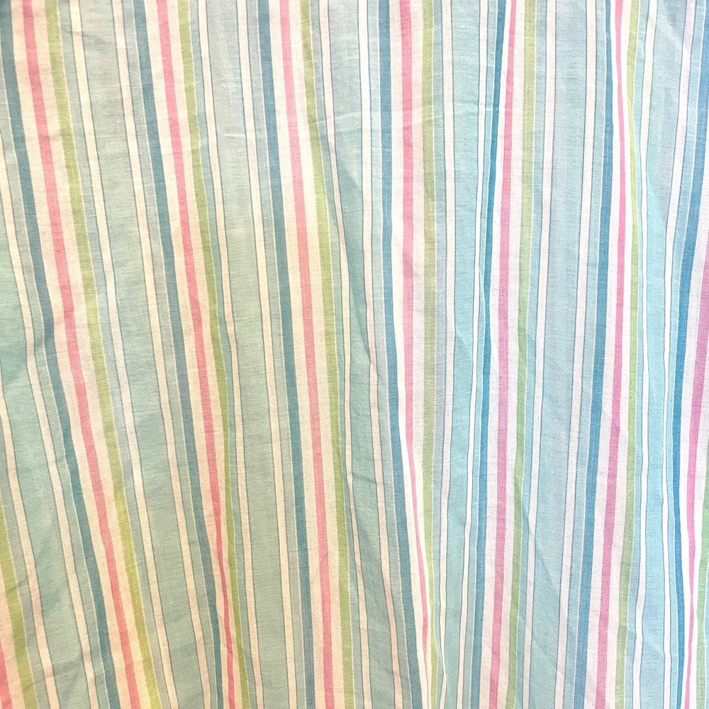 Vintage Lauren by Ralph Lauren, blue green and pink sheer button down shirt - Picture 7 of 8